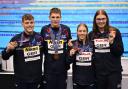 Matt Richards, Duncan Scott,  Anna Hopkin and Freya Anderson win bronze in the 4x100m mixed freestyle
