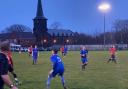 Action from Cammell Laird 1907's 4-3 defeat at home to Abbey Hey