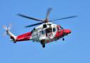 A coastguard helicopter airlifted a man from the water