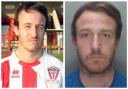 Shaun Tuck and, left, the 37-year-old during his playing days for Witton Albion