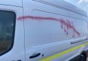 A van that was recently vandalised. Credit: Ed Barnes