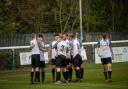 Ashville celebrate their 1-0 win at  Cheadle Heath Nomads