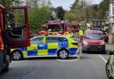 Emergency services at the scene in Heswall on Sunday afternoon (April 21)