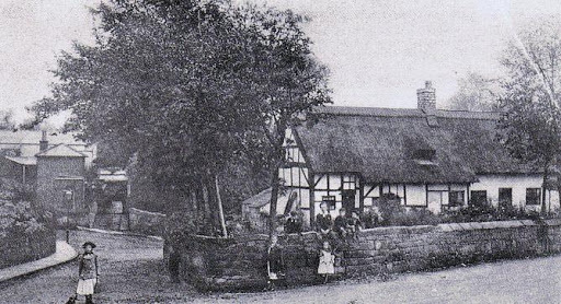 A period image of the cottage in Bebington village