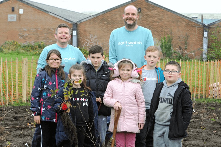 School children have been planting new trees in Wirral