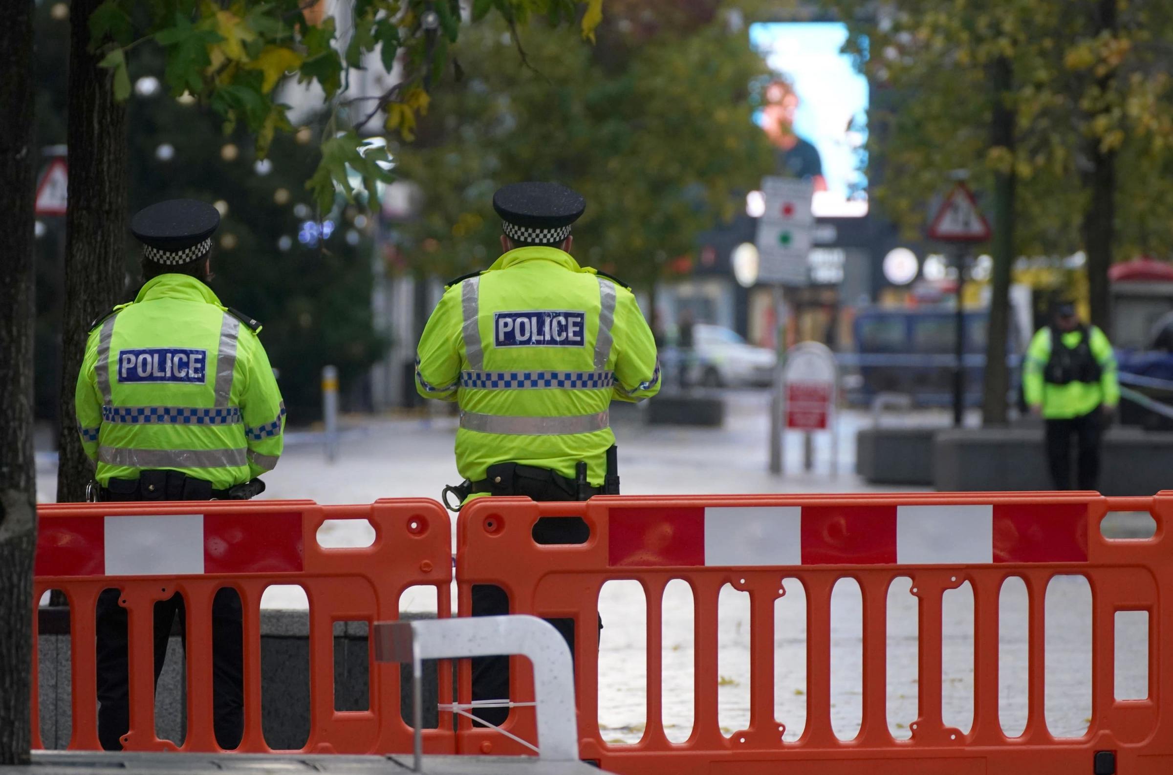 A police cordon remains in place on Hanover Street and Church Street in Liverpool City Centre. Photo: PA
