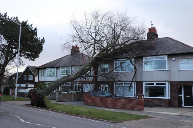 Storm Arwen caused terrible damage to tree and properties across Wirral, including this house in Bromborough, but now a new storm is on its way