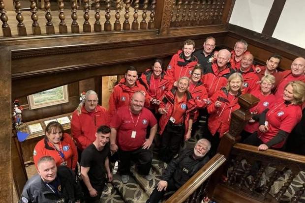 Volunteers from Merseyside Search and Rescue with Lowland Rescue assessment team  (Picture from the Association of Lowland Rescue)