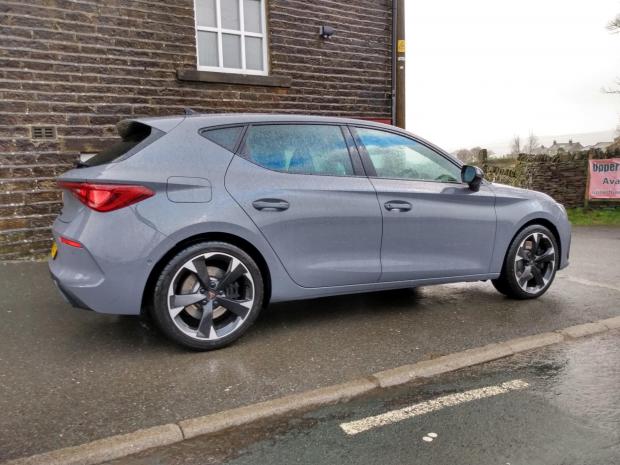 Wirral Globe: The Cupra Leon on test during stormy conditions 