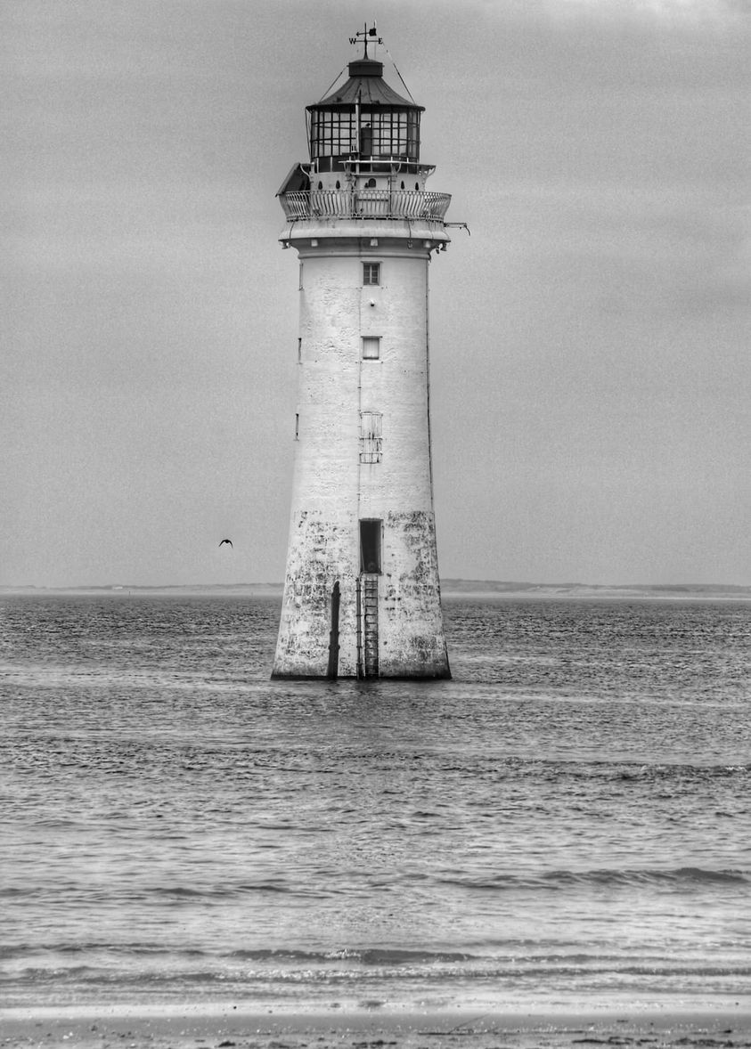 New Brighton lighthouse by Mersey Ships