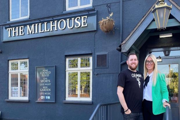 New managers of The Millhouse pub, Nicola Wilson and Aidan Gill