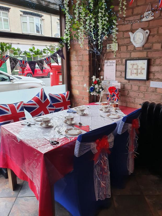 Wirral Globe: Jubilee ready!  Inside the Fleur Ashley tea room in Wallasey Village