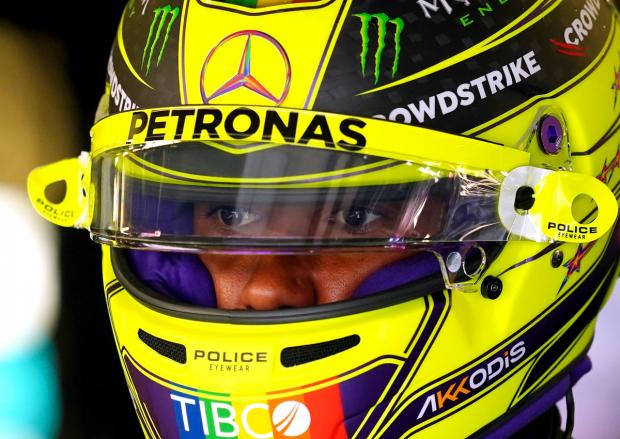 Wirral Globe: Mercedes' Lewis Hamilton during first practice ahead of the British Grand Prix 2022 at Silverstone. Picture: PA