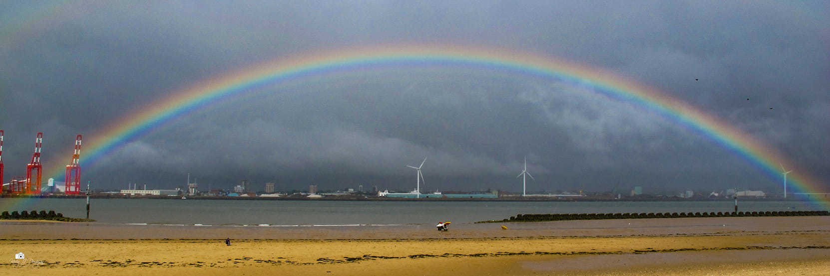 A full rainbow in New Brighton by Kevin Donegan