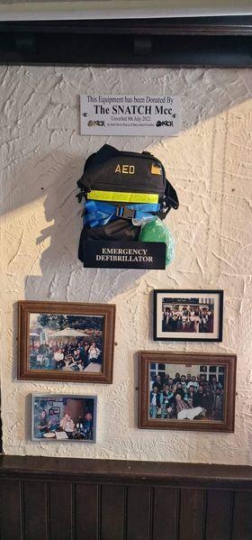 Wirral Globe: The defibrillator donated by the club in The Tap Pub