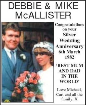 DEBBIE MIKE MCALLISTER BEST MUM AND DAD THE WORLD