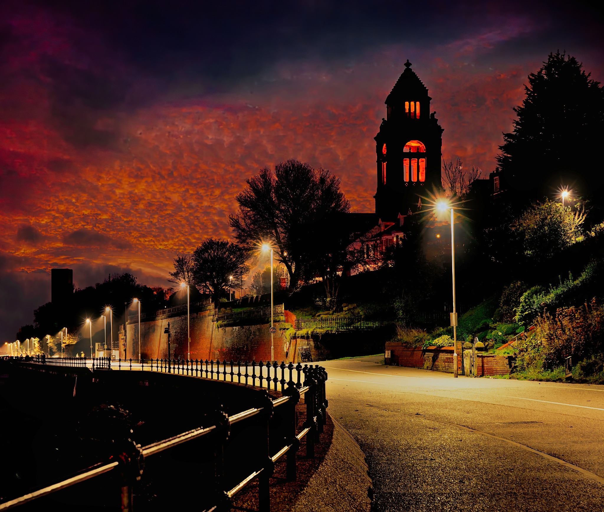 The end of the day, Wallasey Town Hall by Barry Brown