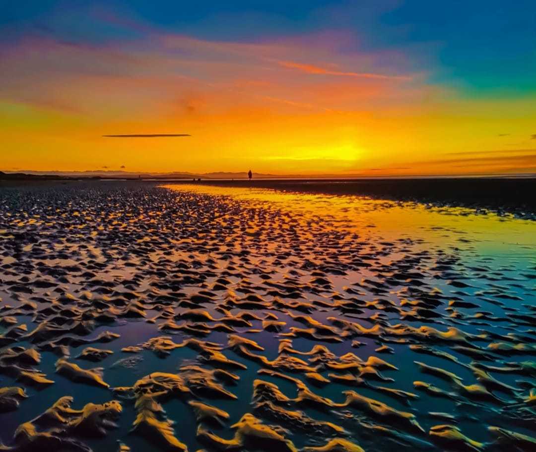 Afterglow at Wallasey Beach by Kimberley Phillips