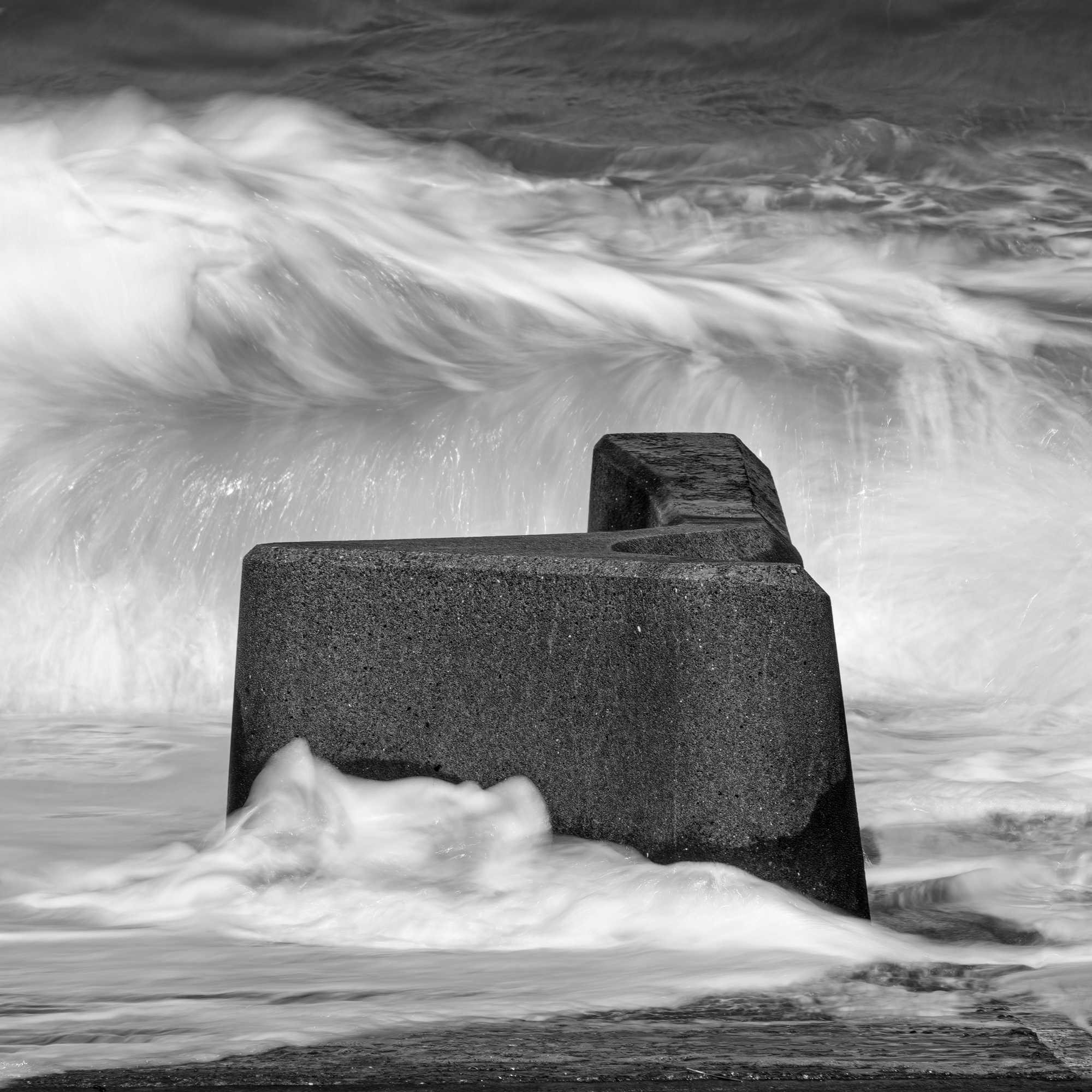 Leasowe beach sea defences taken with 15 second exposure