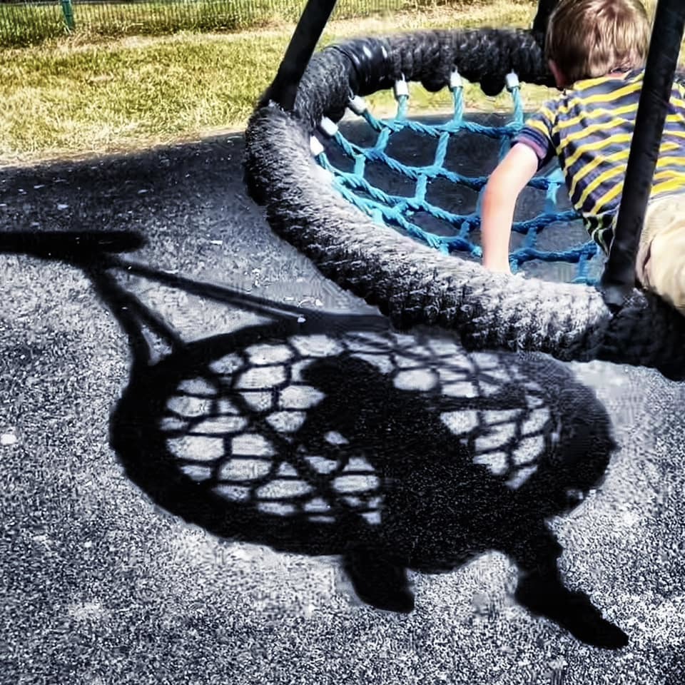 Playground shadows by Heather Gars