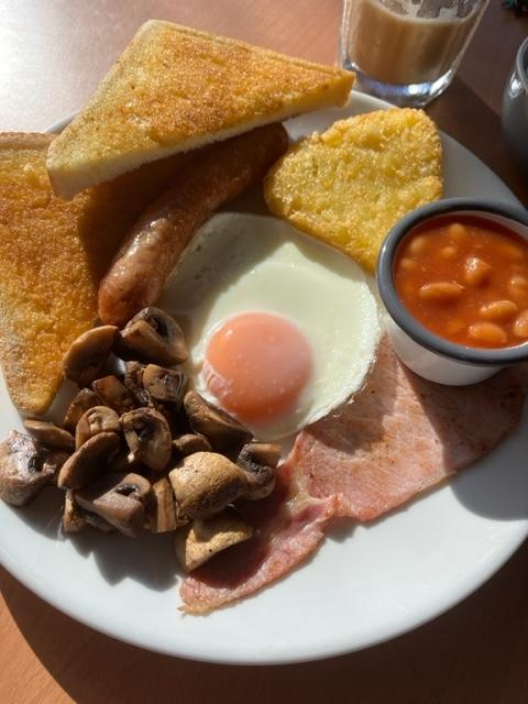 The full English breakfast is avaible seven days a week