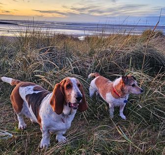 Betty and Paddy at Leasowe beach by Mandy Williams