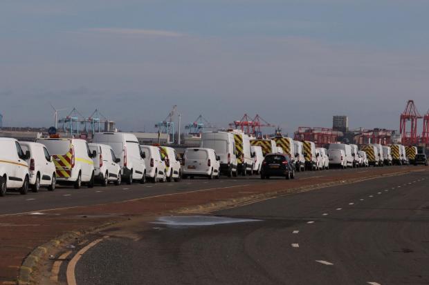 Vans that have been parked on New Brighton Promenade