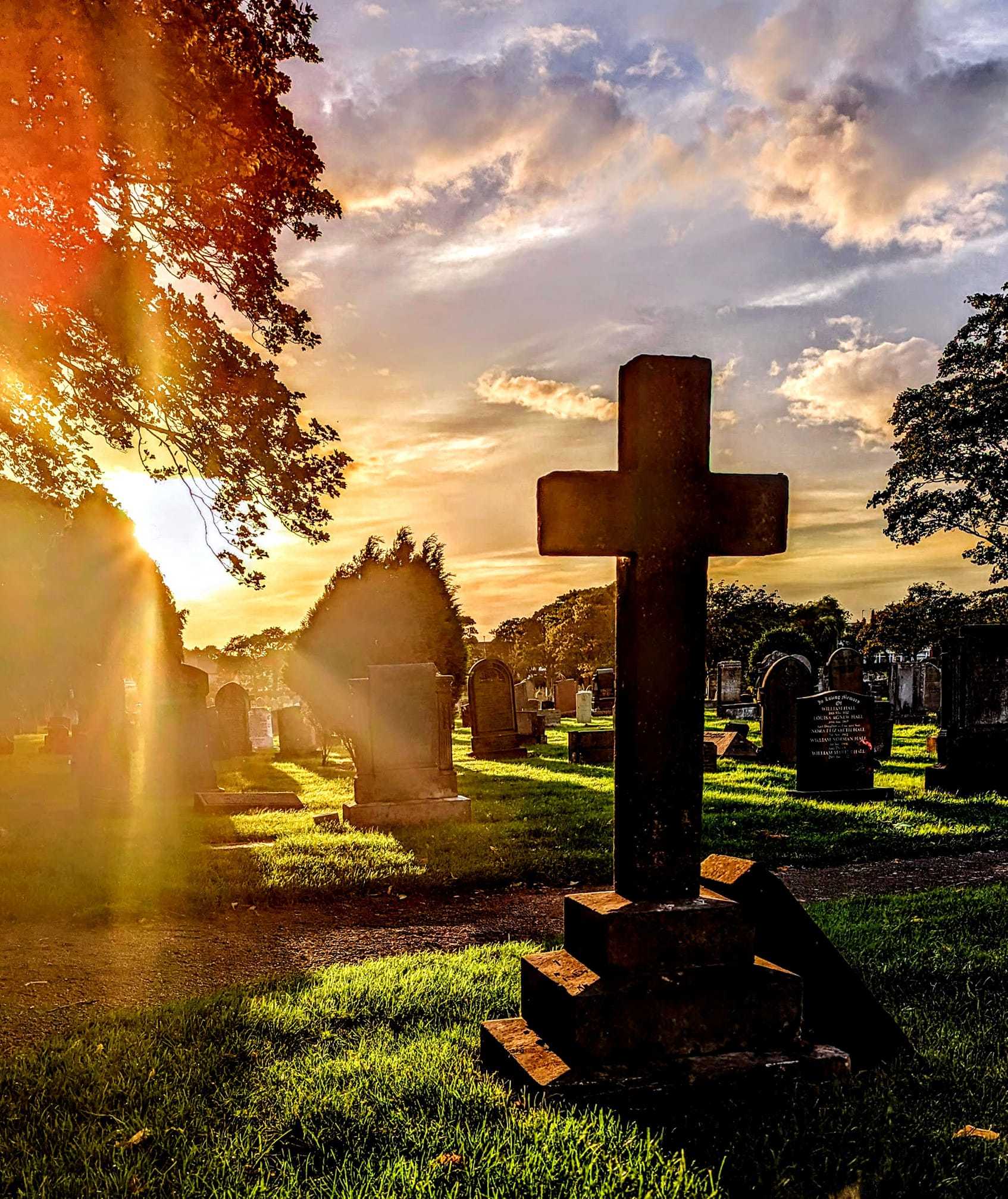 Sunset at Wallasey cemetery by Kimberley Phillips