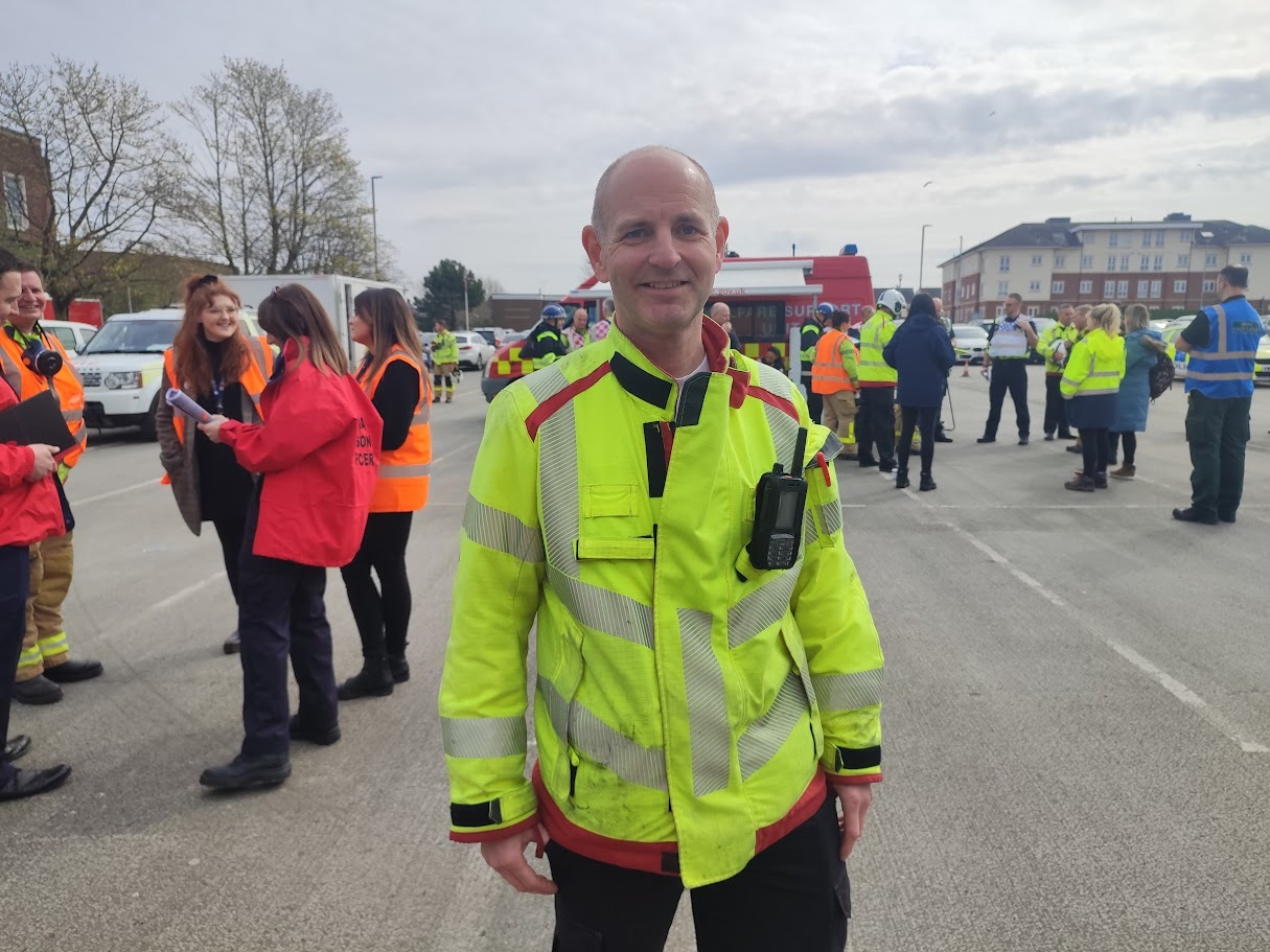 Cheshire Fire and Rescue Service station manager Dave Buckland planned the details of the emergency exercise.