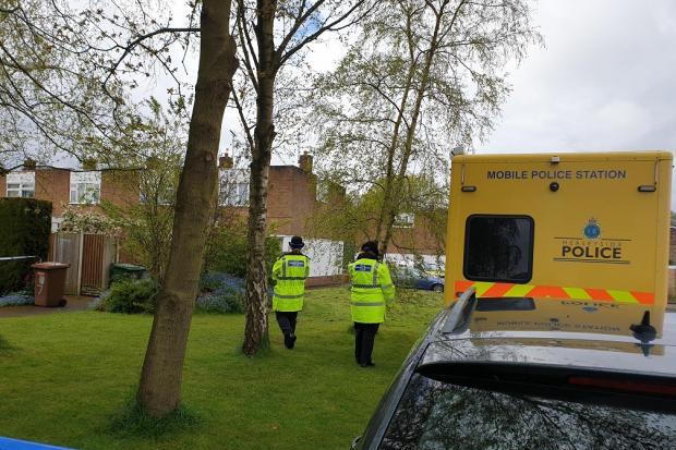 Police at the scene in Spittal where a 90-year-old woman was found dead