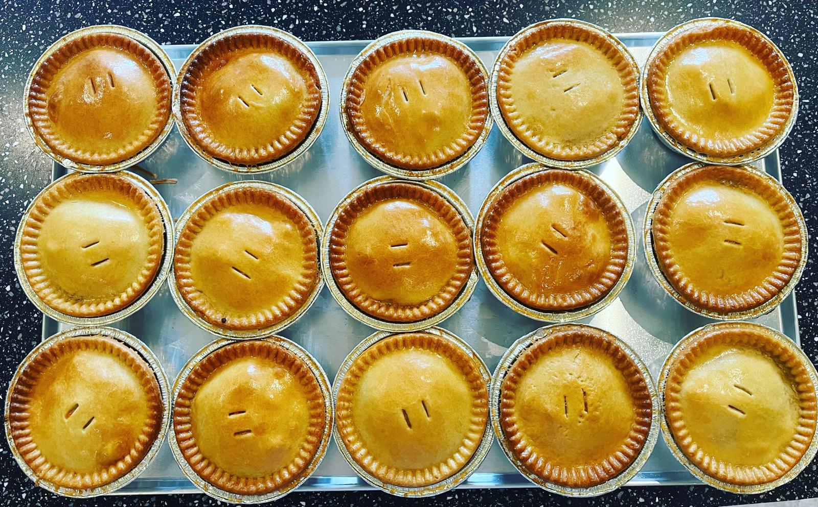 Pies fresh from the oven