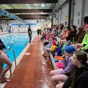 Freya Anderson with Hoylake Swimming Club swimmers