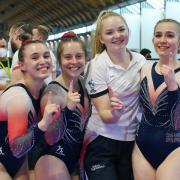 Beth Williamson (far right) with the successful Great Britain Women's DMT team