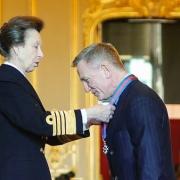 Daniel Craig receives his honour from the Princes Royal
