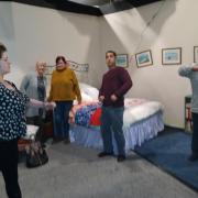 The Carlton Players in rehearsal for their production of 'The Memory of Water' by Shelagh Stephenson