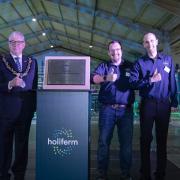 Mayor of Wirral, Councillor Jeff Green, Holiferm Managing Director, Richard Lock, and Holiferm CEO, Ben Dolman.
