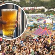 Some beers listed on the Glastonbury bar reached almost £7
