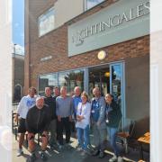 Former England footballer David Platt pays a visit to Wirral café