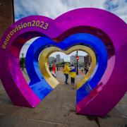 Eurovision fans around Liverpool City Centre ahead of the semi-final of Eurovision Song Contest, as The Eurovision Song Contest delivered a £54 million boost to Liverpool's economy, according to research.