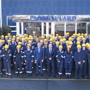 Steve Rotheram, Mayor of the Liverpool City Region and Cammell Laird apprentices
