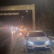 Drivers forced to pull over on M53 after ‘huge pothole’ causes flat tyres