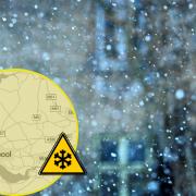 What time snow will fall over Wirral tomorrow according to the Met Office