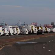 Vans that have been parked on New Brighton Promenade