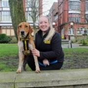 Fran and her Dogs Trust friend, staff member Freya McVey