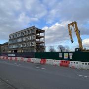 The south annexe being demolished. Credit: Ed Barnes