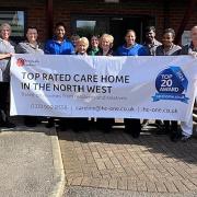 Staff at Leighton Court in Wallasey celebrate being rated among the top 20 care homes in the North West