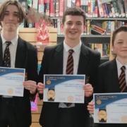 Aaron, Oliver and Jack from Birkenhead School took on a team from Wirral Grammar School for Boys in the 'Youth Speaks' contest