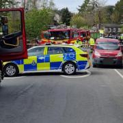 Emergency services at the scene this afternoon