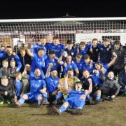 Cammell Laird 1907 FC celebrate after their trophy win