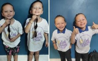 The boys have donated 12-inches of hair each to Little Princess Trust